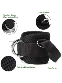 Adjustable Comfort Ankle Fitness Strap - Black - View 5