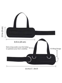 Adjustable Comfort Ankle Fitness Strap - Black - View 6