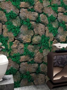 1 miếng dán tường tự dính để trang trí nhà cửa (cây xanh, tường đá, phong cách đồng quê), miếng dán cải tạo, tấm ốp tường, giấy dán tường, giấy dán tường, vật dụng trang trí mùa xuân làm mới ngôi nhà của bạn, miếng dán trang trí Rama - Nhiều màu - Xem 2