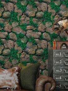 1 miếng dán tường tự dính để trang trí nhà cửa (cây xanh, tường đá, phong cách đồng quê), miếng dán cải tạo, tấm ốp tường, giấy dán tường, giấy dán tường, vật dụng trang trí mùa xuân làm mới ngôi nhà của bạn, miếng dán trang trí Rama - Nhiều màu - Xem 3