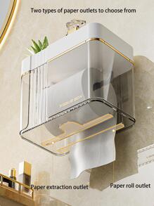 1pc Wall Mounted Tissue Storage Box Bathroom Decor Fall Decor