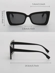 3 件装女士方形塑料时尚眼镜，适合夏季海滩度假、户外、旅行 - 彩色 - 查看 4