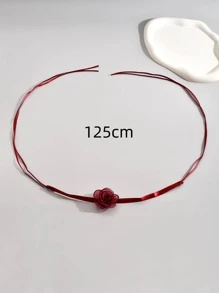 1pc Fashion Flower Decor Choker For Women For Party - Red - View 4