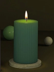 1pc Candle Design DIY Silicone Mold, Modern Silicone Mold For DIY - White - View 4