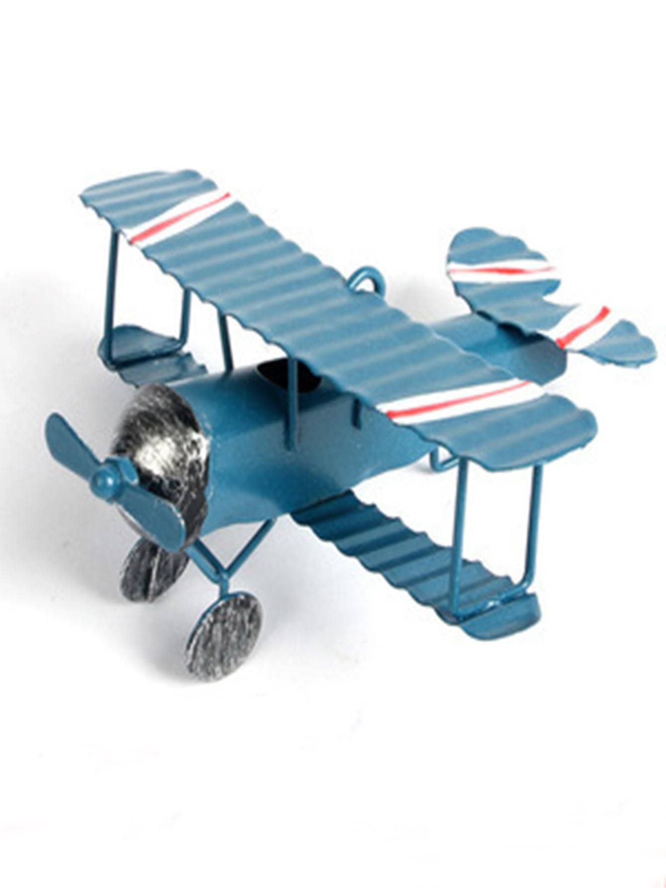 1 chiếc Máy Bay Thiết Kế Nghệ Thuật Trang Trí, Sắt Xanh Treo Trang Trí Nhà Cửa - Màu xanh lam - Xem 1