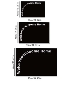 1pc Letter Graphic Door Mat, Modern PVC Indoor Outdoor Rug For Home - Multicolor - View 5