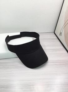 1pc Unisex Solid Sun Protection Casual Visor Hat For Outdoor Travel