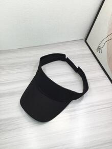 1pc Unisex Solid Sun Protection Casual Visor Hat For Outdoor Travel
