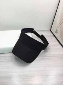 1pc Unisex Solid Sun Protection Casual Visor Hat For Outdoor Travel