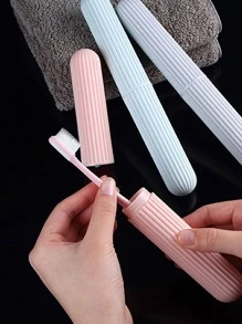 1 件/3 件塑料牙刷架 - 粉色 - 查看 6