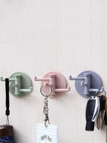 1个可旋转墙钩 浴室 浴室配件 浴室工具 - 粉色 - 查看 1