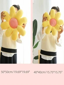 Gối trang trí thiết kế hoa 1 cái - màu xanh lá - Xem 3