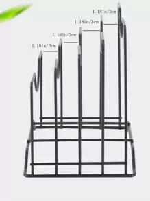 1入組鍋蓋收納,砧板架,廚房架子切菜板架,廚房檯面排水收納架子,臥室學習書架桌子整理 - 黑色 - 查看 4