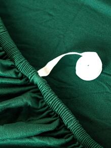 1入家用奶絲單色簡約彈性全覆蓋沙發套，通用四季適用且防汙防塵 - 墨綠色 - 查看 7