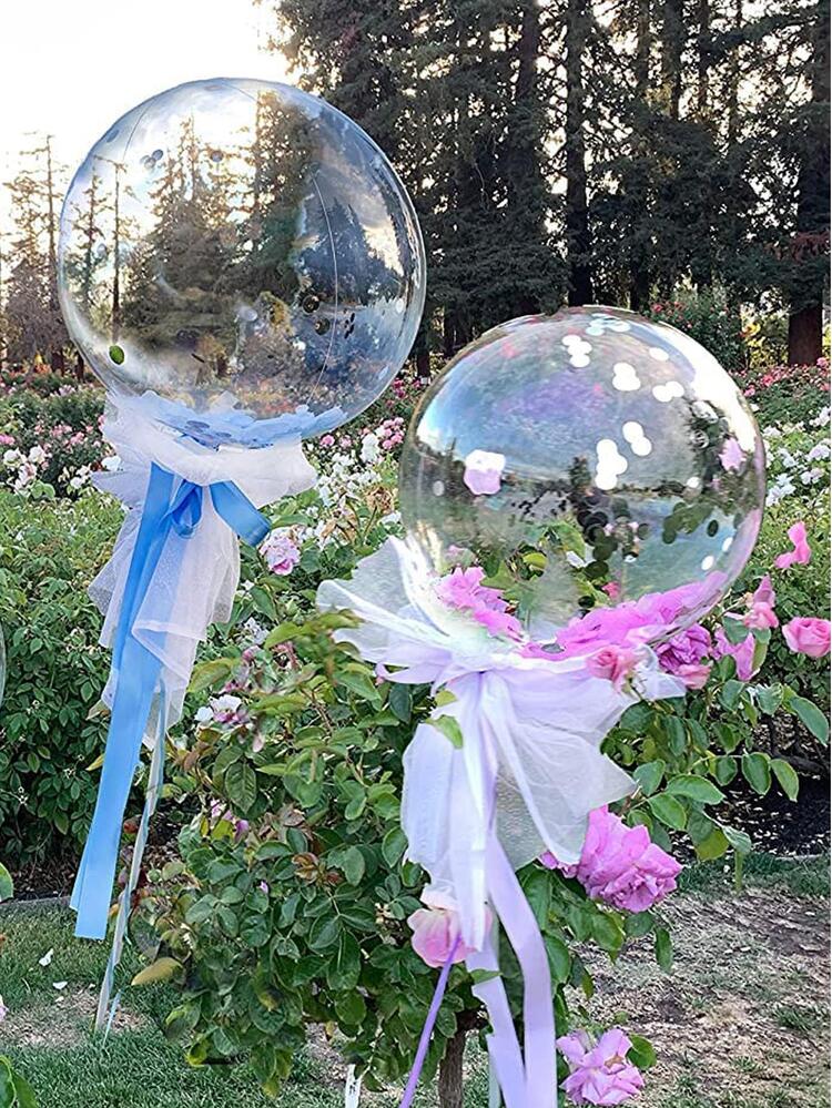 10pcs TPU Balloon, Minimalist Clear Balloon For Party - Clear - View 4