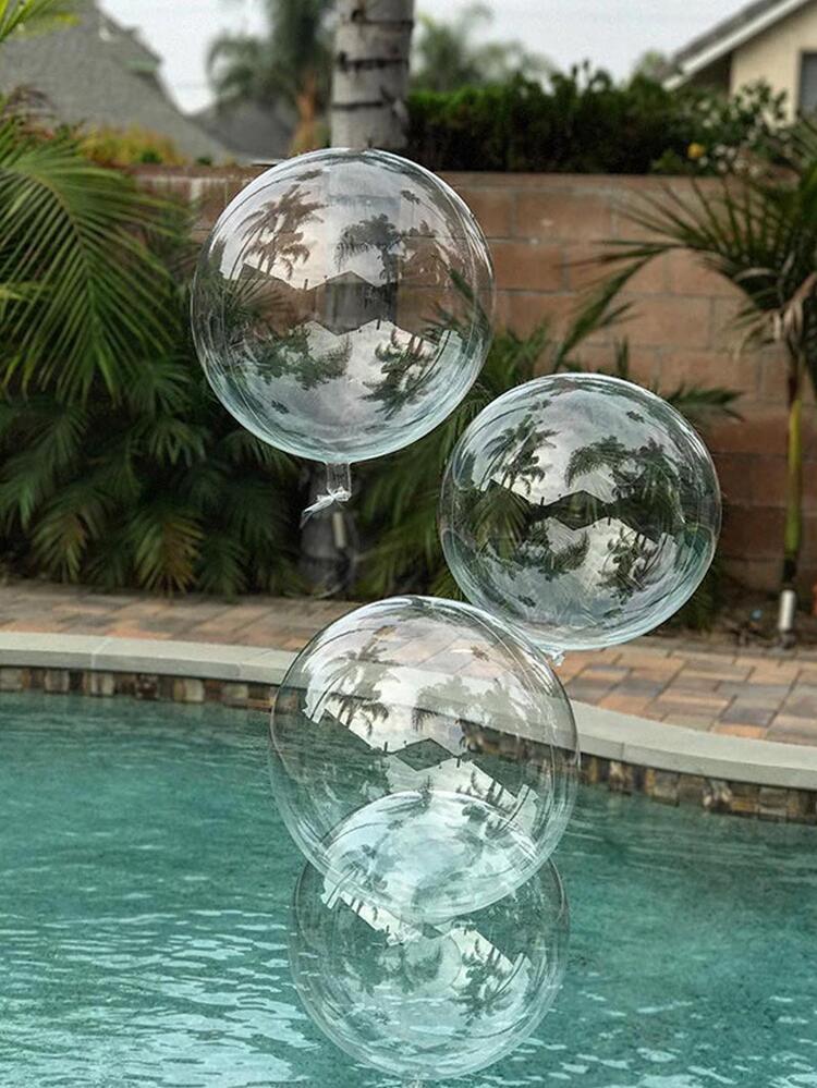 10pcs TPU Balloon, Minimalist Clear Balloon For Party - Clear - View 2