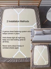 2pcs Bed Sheet Fixing Holder - White - View 5