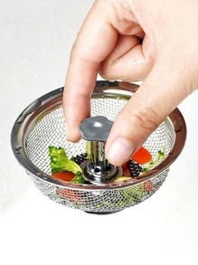 1pc Stainless Steel Drain Stopper - Silver - View 6