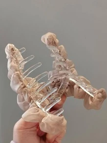 Pinza de pelo sólida con pliegues para uso diario casual, elegante pinza de pelo, clips de pelo, pinza de pelo, sujetadores de pelo, recogedor de pelo, para la escuela y la universidad