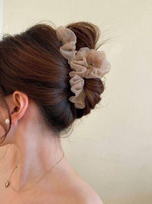 Pinza de pelo sólida con pliegues para uso diario casual, elegante pinza de pelo, clips de pelo, pinza de pelo, sujetadores de pelo, recogedor de pelo, para la escuela y la universidad