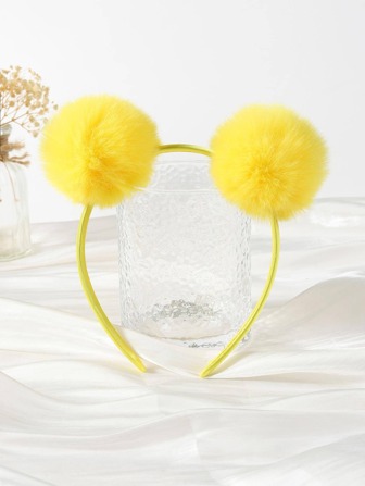 1pc Girls Pompom Decor Cute Headband For Party