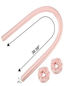 Set de rizador de cabello desaliñado (1 rizador + 2 lazos para el cabello + 1 clip de cabello transparente),herramientas para el cabello - Negro - Ver 10