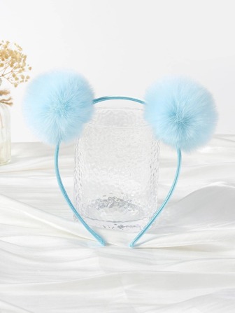 1pc Girls Pompom Decor Cute Headband For Party