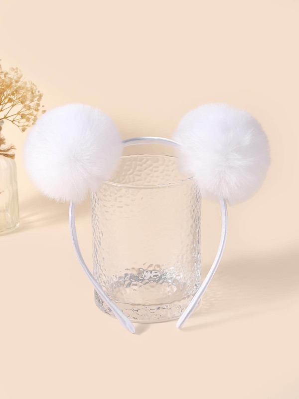 1pc Girls Pompom Decor Cute Headband For Party