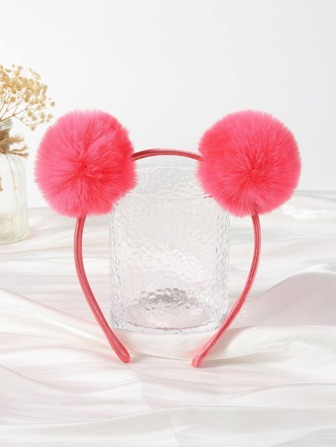 1pc Girls Pompom Decor Cute Headband For Party