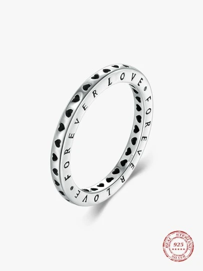  Modian 925 Sterling Silver Hearts Ring Exquisite Stackable Classic Forever Love Rings For Women Anniversary Jewelry
