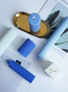 1入組蠟燭矽膠模具透明圓柱形香薰蠟燭模具用於DIY - 無色 - 查看 4