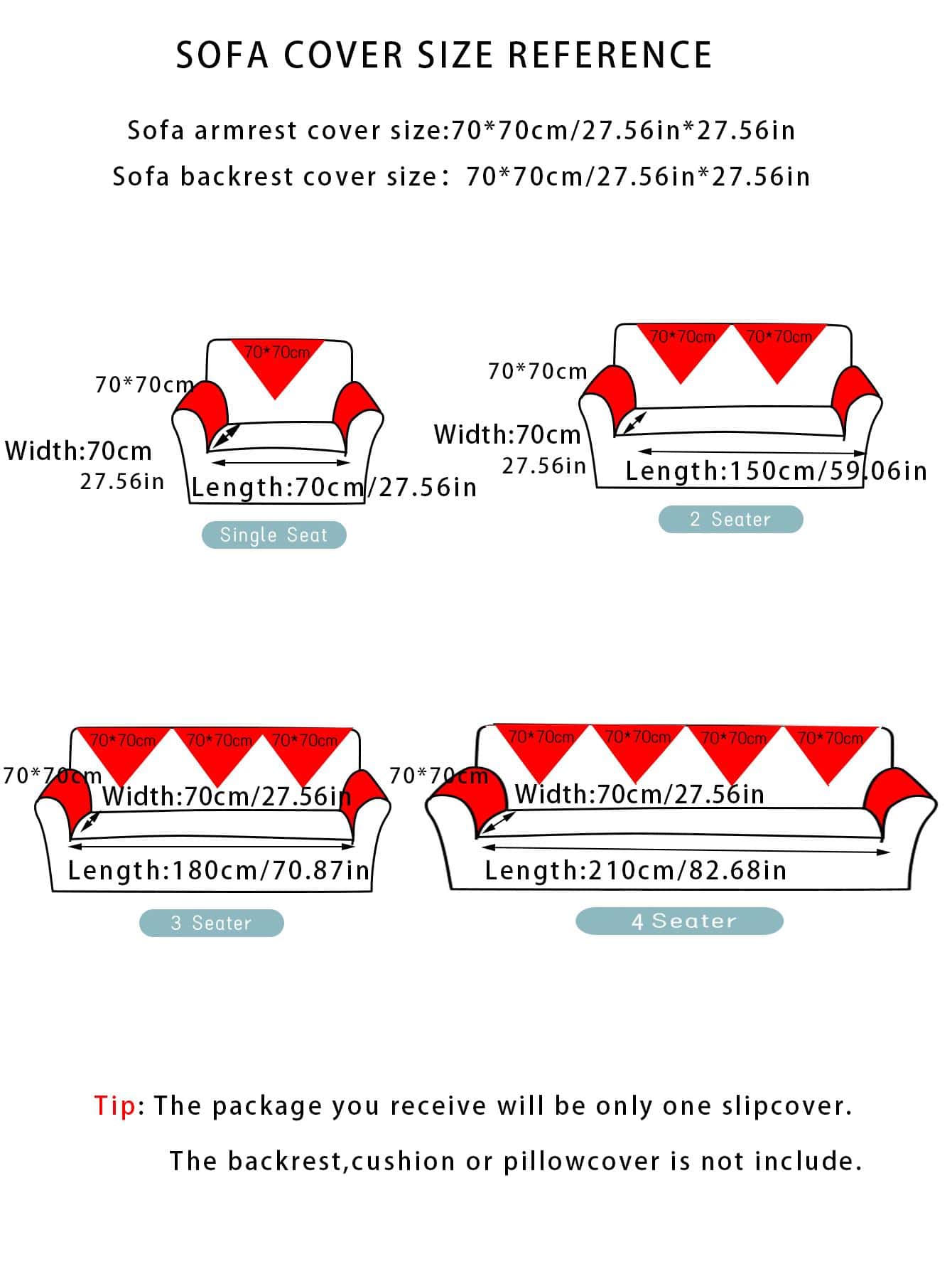 1pc Solid Color Non-slip Sofa Towel, Modern Polyester Towel Cover For Home - Blue - View 6