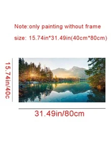 1pc Landscape Print Unframed Painting, Modern Polyester Unframed Picture For Home Decor