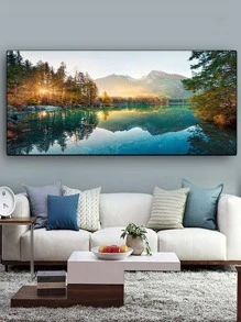1pc Landscape Print Unframed Painting, Modern Polyester Unframed Picture For Home Decor