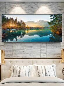 1pc Landscape Print Unframed Painting, Modern Polyester Unframed Picture For Home Decor