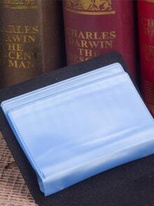 1 Đồng Màu Họa Tiết Túi Đựng Thẻ Sáng Tạo Di Động Đựng Thẻ Cho Trường Học, Văn Phòng, Lưu Trữ Thẻ - màu đen - Xem 6