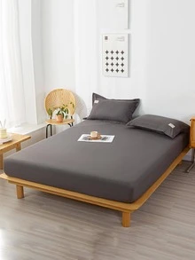 2入組字母圖案枕套無填充物臥室用現代深灰色柔軟床上用品枕套 - 深灰色 - 查看 4