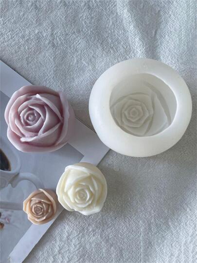 1pc Transparent Silicone Mold Rose Flower Mold For Liquid Silicone, Suitable For Mother's Day, Valentine's Day Gifts, Candles, DIY Crafts Decoration