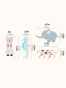 1pc Cartoon Seahorse Design Magnetic Sticker, Silicone Blue Fridge Magnet For Home Decor - Blue - View 5