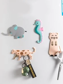 1pc Cartoon Seahorse Design Magnetic Sticker, Silicone Blue Fridge Magnet For Home Decor - Blue - View 4