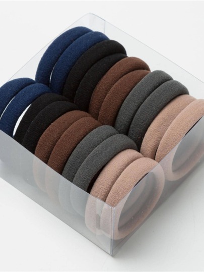 20pcs Women Solid Casual Hair Tie For Daily Life Ponytail Holders Hair Elastics Hair Rubber Bands Scrunchies Hair Rope Elastic Hair Tie, Hair Bobbles ,Gym Sport Outfit
