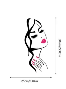 1 pezzo Adesivo murale semplice con figura nera, adesivo in PVC impermeabile rimovibile per decorazione domestica, adesivi, decalcomanie murali, decalcomanie in vinile per decorazioni domestiche, elementi decorativi primaverili per rinnovare la tua casa, adesivi decorativi per cornice