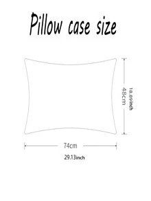 2入組簡約風黃色字母圖案枕套不附帶内芯滌綸柔軟床上用品枕套 - 黃色 - 查看 7