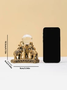 1 件大象设计装饰工艺品，复古树脂家居装饰品，适合家居装饰的最佳礼物 - 彩色 - 查看 5