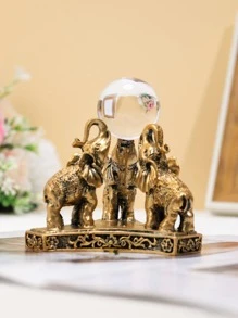 1 件大象设计装饰工艺品，复古树脂家居装饰品，适合家居装饰的最佳礼物 - 彩色 - 查看 1