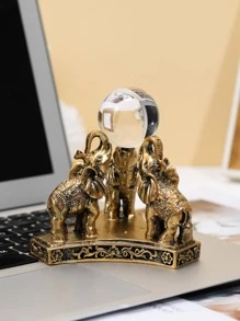 1 件大象设计装饰工艺品，复古树脂家居装饰品，适合家居装饰的最佳礼物 - 彩色 - 查看 2