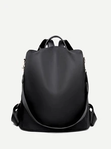 Mochila clásica negro poliéster - Negro - Ver 5