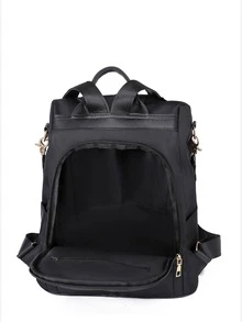 Mochila clásica negro poliéster - Negro - Ver 6