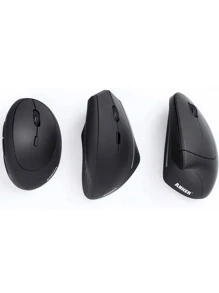 Anker Ergonomic Optical USB Wired Vertical Mouse 1000/1600 DPI, 5 Buttons CE100 - Black - View 4