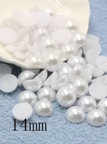 1pack Faux Pearl Design Bead DIY Jewelry Accessory - White - View 8